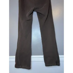 Nike Sweatpants Womens Medium Brown Fleece Straight Leg Lounge Embroidered Logo thumbnail 6