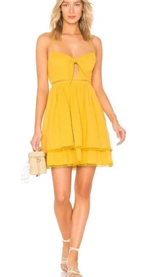 Revolve Babydoll Mini Dress Yellow Endless Rose thumbnail 1