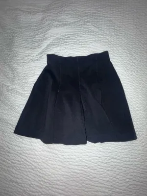 90’s Express Tricot Knit Skirt Black Mod Retro Y2K Vintage Sz Small. EUC thumbnail 4
