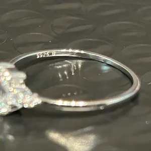 Elegant Silver 925 Ring with Clear Gemstone NWOT thumbnail 3
