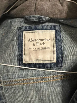 Y2K Abercrombie & Fitch Women's Hooded Jean Trucker Jacket Size S thumbnail 5