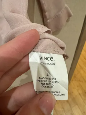 Vince Ballet Pink Silk Button Down Blouse thumbnail 3
