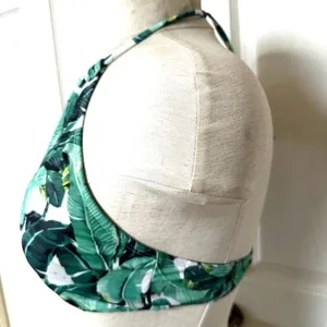 Ekouaer green leaf bikini top thumbnail 3