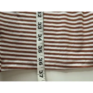 MEROKEETY Striped Sheath T-Shirt Dress M • Brown White • Tie Waist • Summer • NW thumbnail 8