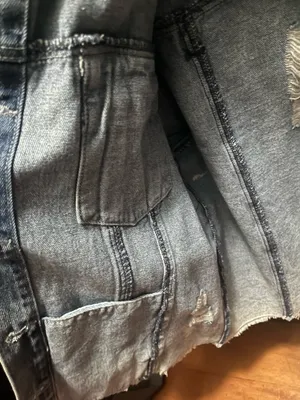Cool Girl Distressed Denim Jacket Blue Size L thumbnail 4