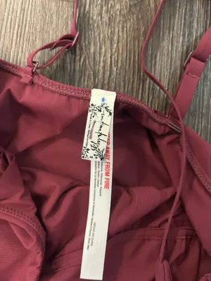 Free People Intimately Bodysuit Burgundy thumbnail 2