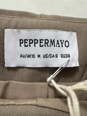 NWT Peppermayo Mirna Micro Skort Low Rise Skort in Taupe Marle Size 6 thumbnail 7