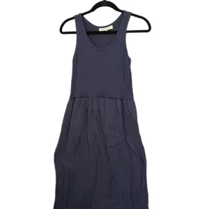 LOFT Women's Navy Textured Sleeveless Maxi Dress XS thumbnail 2