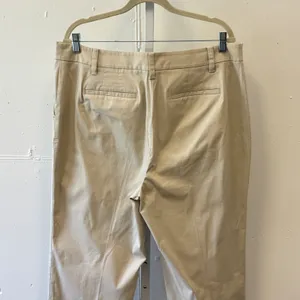 Talbots The Perfect Chino‎ Curvy Pants Women's 16 Tan Beige Straight Leg Cotton thumbnail 5