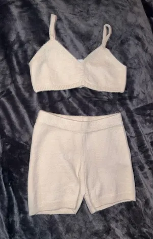 Princess Polly Nyla Bralette & Biker Short Set in Beige thumbnail 17