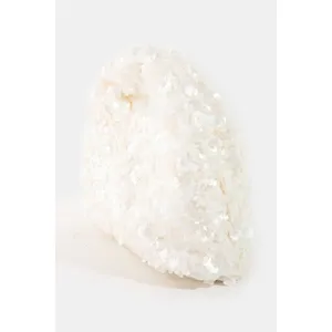 Fame and Partners Full Sequin Hand Bag - White‎ thumbnail 2