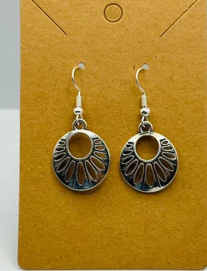 Silver sun ray Earrings thumbnail 1