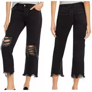 NWT Free People We The Free Maggie Mid-Rise Straight-Leg Distressed Jeans 29 thumbnail 2