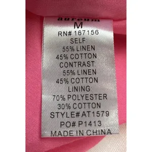 Aureum Can't Back Down Pink Linen Blend Tank & Shorts‎ Set NWT M $148 MSRP thumbnail 5