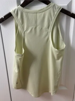 Lululemon Lightweight Racerback Tank in Light Yellow thumbnail 3