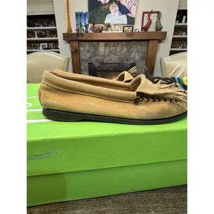 Minnetonka Beaded Thunderbird Suede Moccasins‎ Native Flats Womens Size 6.5 thumbnail 4