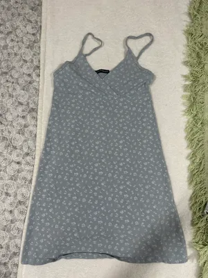 Brandy Melville super pretty grey ish blue colored dress thumbnail 3