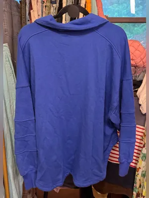 NWT Free people FP Movement Warm Down Pullover - Maliblue cobalt blue - Small thumbnail 8