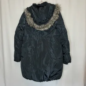 Momo Maternity Black Down Feather Puffer Coat Mid-Length Womens Medium thumbnail 6