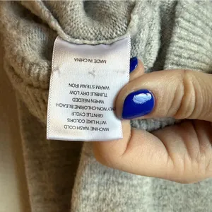 A Loves A Mock Neck Knit Sweater Gray Size Large thumbnail 5
