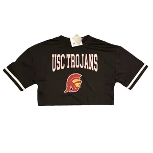 Gameday Couture USC Trojans Logo Women's‎ Size Large Black Game Face Crop Jersey thumbnail 2