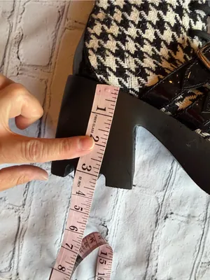 Betsey Johnson Y2K Chunky Platform Boot Houndstooth Black White Buckle Bratz 6.5 thumbnail 7