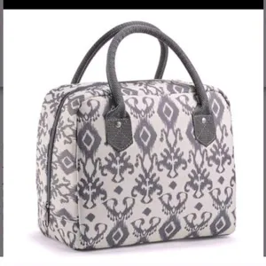 Fit&Fresh Bloomington charcoal lunch charcoal ikat tote thumbnail 1