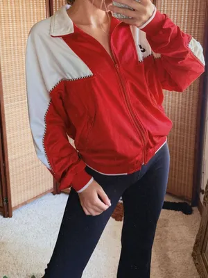 Vintage Nike Red Tracksuit Jacket Size M thumbnail 3