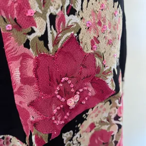 Y2K Studio Connection Slip Floral Dress Sz M Whimsigoth Asymmetrical Hem Bead thumbnail 9