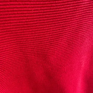 Mint Velvet Red Ribbed Boat Neck Sweater‎ Pullover White Stripe Cuffs Size US 12 thumbnail 3