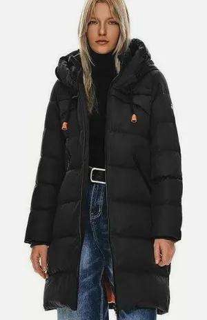 Orolay Women's Long Thickened Down Jacket Puffer Coat‎ Hooded Black XL Y2K thumbnail 1