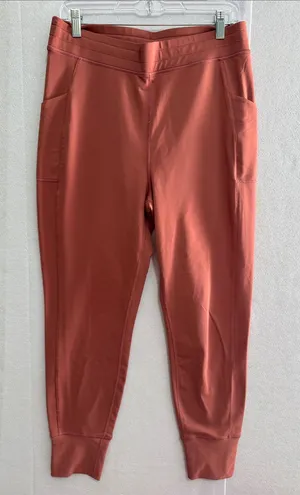 Fabletics Rust-Red High-Rise Track Joggers thumbnail 1