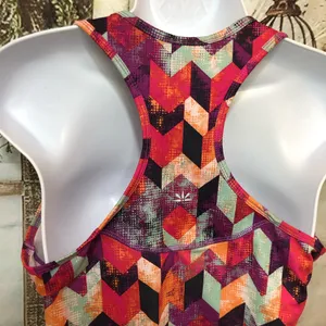 Lukka Chevron print racerback scoop neck workout tank Medium abstract artsy thumbnail 5