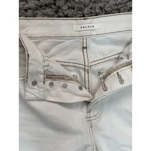 PacSun Women’s Dad Jean Size 23 Distressed Ripped Light Cream Denim High Rise thumbnail 5