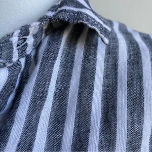 CP Shades Linen Striped Shirt Dress Full Button Down thumbnail 5