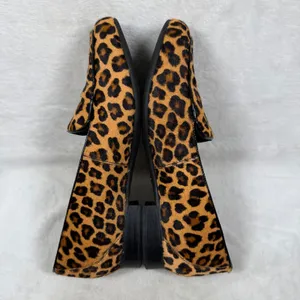 Clarks Unstructured Women Leopard Print Calf Hair Loafers Brown Black 8 thumbnail 7