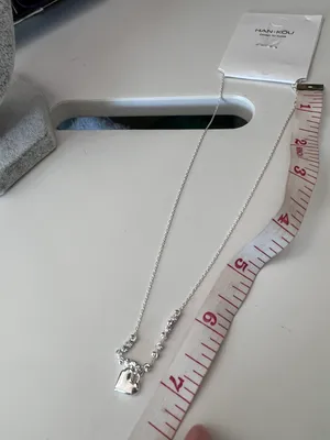 925 silver Heart Chain Necklace thumbnail 4