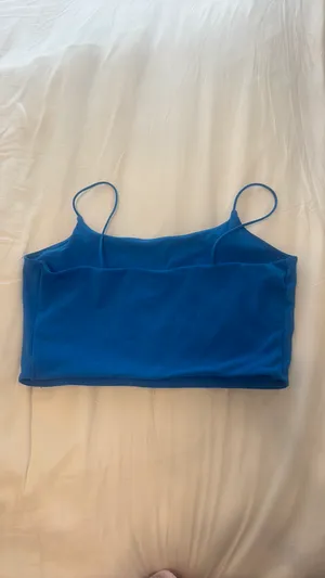 Blue Garage Crop Tank Top thumbnail 2