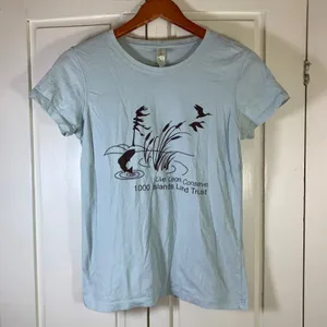 St Lawrence River 1000 Islands Land Trust Organic T-Shirt Light Blue Womens M thumbnail 1