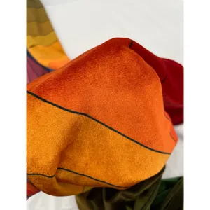 Aviator Nation Sunrise Velvet Sweatpant Joggers Sunset Velour Orange Red Size M thumbnail 9