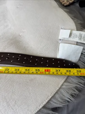 J.Crew Women's Wide belt in studded Italian leather Sz S $98 Milan Brown thumbnail 6