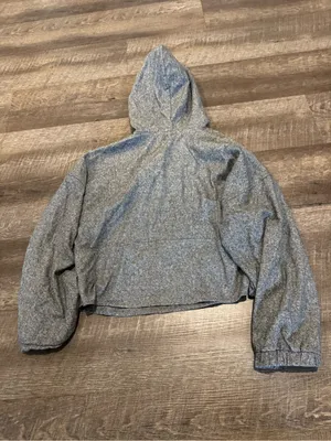 Zara Heathered Grey Half-Zip Hoodie thumbnail 4