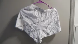 Victoria's Secret sweet dreams all over pajamas shorts in white and black size small. thumbnail 8