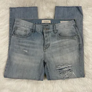 PacSun Boyfriend Jeans Light Wash Distressed‎ Ripped Raw Hem Women's Size 28 thumbnail 10