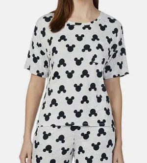 Disney short pajama set Black Mickey Design SZ:XL thumbnail 1