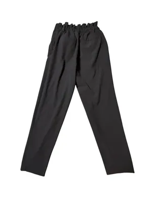 LOFT Black High Rise Paperbag Waist Pleated Tapered Ankle Pants Size XS thumbnail 3