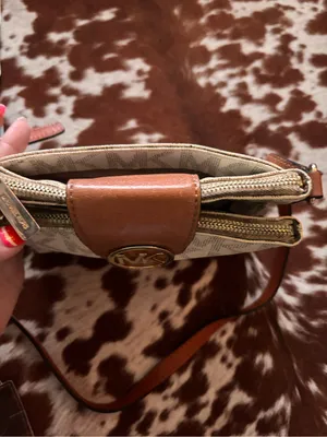 Michael Kors Brown/Beige Crossbody Bag with Signature MK Print‎ thumbnail 8