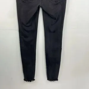 Madewell 9” Mid Rise Black Women’s Jeans Button Fly raw hem waist 25” thumbnail 6