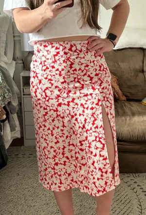Floral Skirt Red thumbnail 1