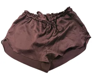 Abercrombie & Fitch Brown Satin Loungewear Shorts Paperbag Waist Small‎ Cozycore thumbnail 1